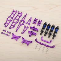 1/14 Scale Car Parts Adjustable Tie Rods Aluminum RC Car Parts Set Easy Installation Metal Chassis System Kit