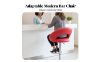 With Backrest Adjustable Swivel Stool Padded Seat Adjustable loopBack Stool Integrated Footrest Counter Chair Modern Design for Homeowners, Business Owners, Interior Designers, Reception Area, Home, Kitchen, Dining Room