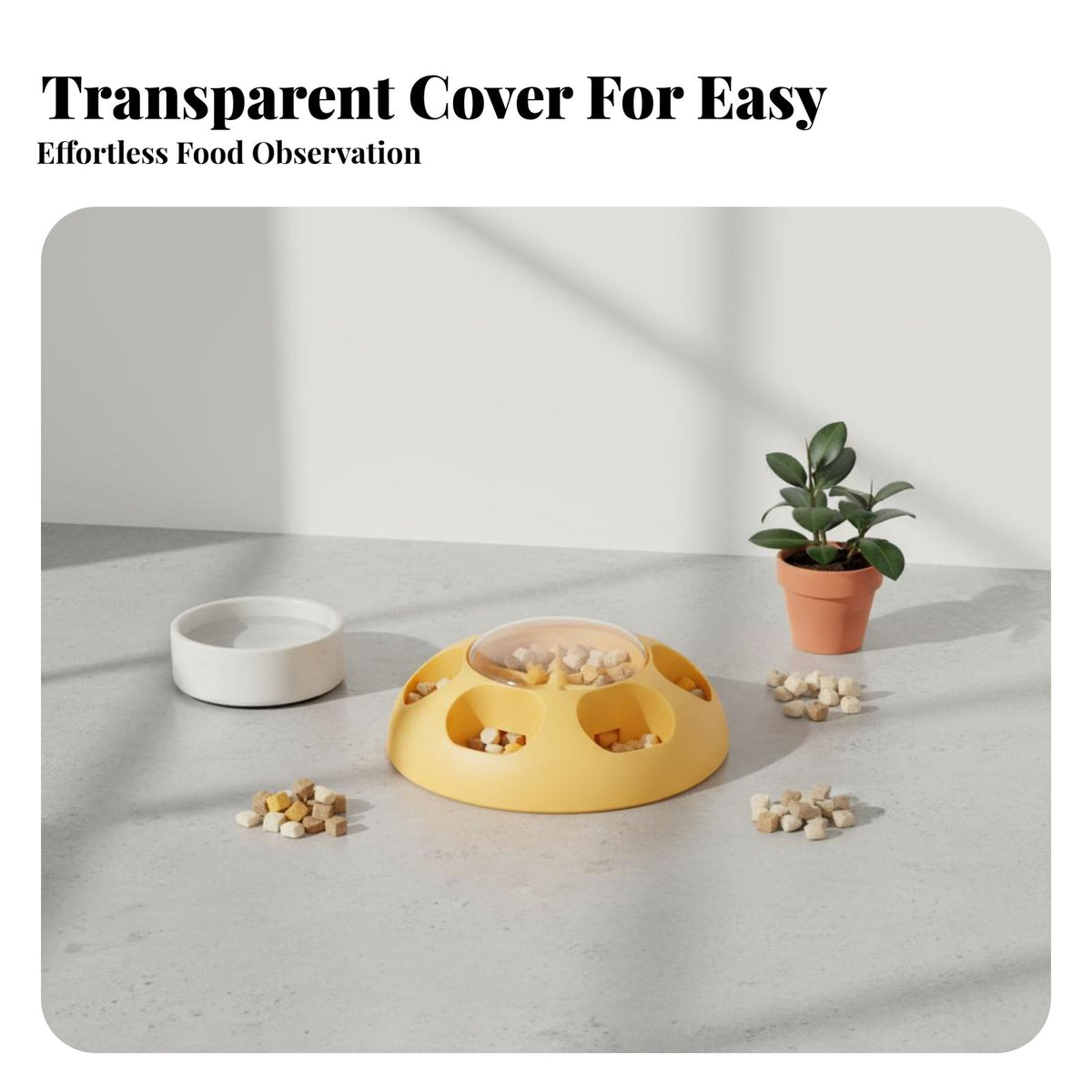 Press Button Treat Toy Non-Slip Base Dog Food Puzzle Toy Interactive Canine Reward Dispenser for Dogs, Cats