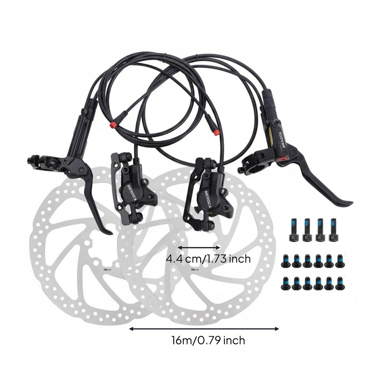 Engine Cutoff Electric Power-Disconnect Brake Set Pre-Bled Folding Electric Bicycle Brake Set Mineral Oil Fluid Braking