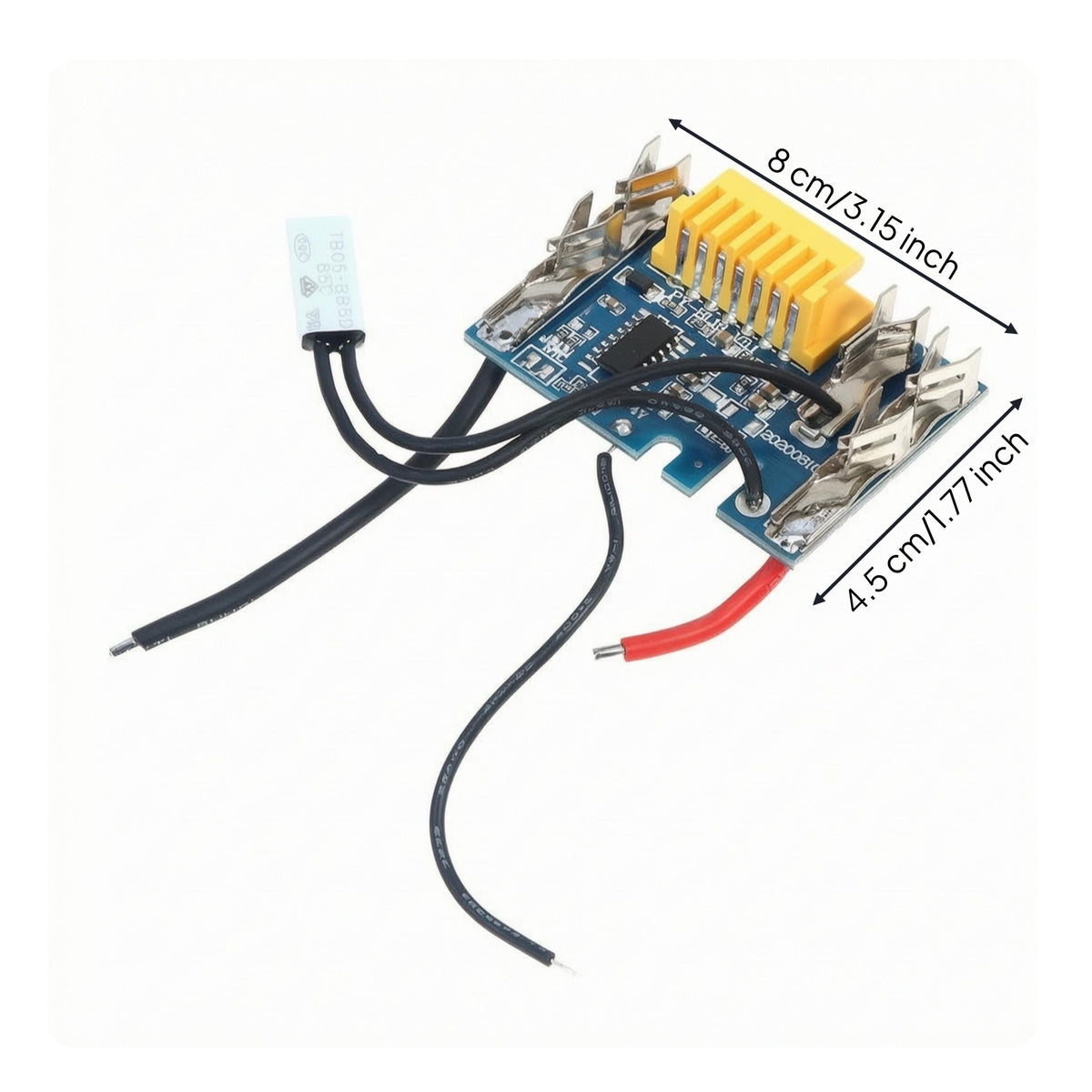 Connector Block Battery Protection Board Metal Contacts BMS Board Attached Wires