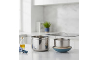 Inner Pot with Steaming Rack Perforated Rice Steaming Insert Soup Separating Pot Multi-Purpose Steamer Basket Long-Lasting