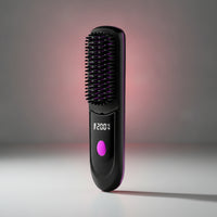 Cordless Straightening Comb Rechargeable Straightener Comb Portable Hair Straightening Brush Compact for Travelers
