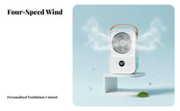 Portable Air Chiller Fan Quiet Desktop Air Chiller Cools and Humidifies Desktop Water Cooling Fan for Bedroom, Office, Dorm Room