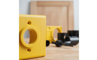 4 Easy Steps Door Lock Installation Kit Doorknob Installation Jig Wood Door Lock Hole Cutter Set for DIY Enthusiasts, Carpenters, Locksmiths, Home Improvement, Construction Site
