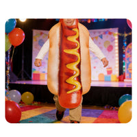 Hot Dog Costume Single-Piece Design Hot Dog Suit Easy to Wear Funny Food Outfit for Halloween, Parties
