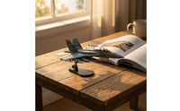 Fighter Jet Model Collectible Fighter Jet Model with Stand Pre Assembled for Collectors, Shelf Display, Office Decor