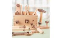 Educational Wooden Toolbox Educational Pretend Tool Toy STEM Toy Tool Kit Construction for Preschoolers