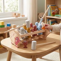 Hand-Eye Coordination Hedgehog Activity Toy Hands-on Wooden Hammering Toy Preschool Sensory for Preschoolers, Kids, Daycare