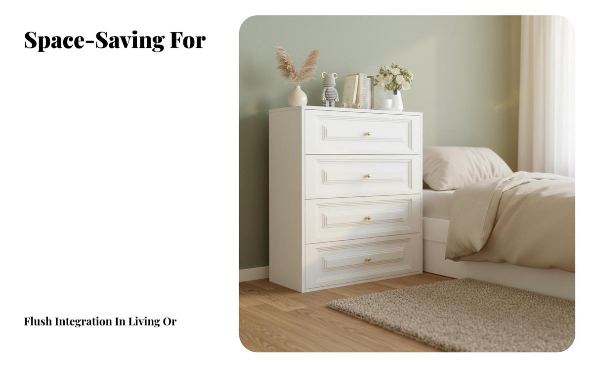 Multitier Design 5-Drawer upright Chest Large Capacity Household Storage Sturdy Construction unrestrictedstanding Cabinet Space-Saving for Apartment Dwellers, Homeowners, Office Workers, Living Room, Bedroom, Hallway
