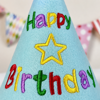 Dog Birthday Goods, Birthday Hat, Felt, Embroidered, For Large Dogs, 15cm