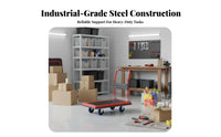 Portable Folding Platform Cart Space Saving Flatbed Hand Truck Quiet Wheels Foldable Push Cart Easy Maneuverability for Delivery Personnel, Warehouse Workers, Office Employees, Home, Workshop, Loading Dock, Garage