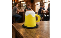 Beer Mug Hat Humorous Brew Mug Hat with Foam Top Novelty for Partygoers, Adults, Photo Booths