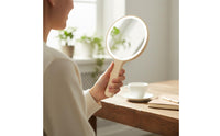 LED Makeup Triple-Light Mirror Color Lights Portable USB-Charged Mirror Compact Beauty Tool for Dorm Room