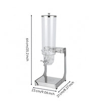 Countertop Grain Dispenser Stainless Steel and Dry Food Dispenser Clear Containers Kitchen Storage