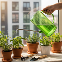 1.5L Long Spout Watering Can with Shower Nozzle for Indoor Outdoor Plants