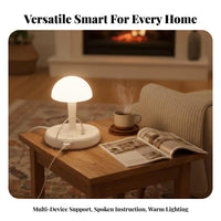 Power Strip Lamp Multi-Functional Vocal Control Smart Adjustable Brightness Bedside Lamp USB Hub for Office Workers, Teens, Bedroom, Study Room