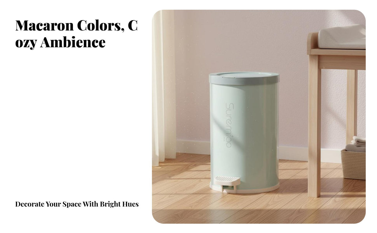 Odor Resistant Waste Bin Simple Design Foot Pedal Trash Can Lidded Step Bin Soft Close Lid Double Pail Trash Can for Homeowners