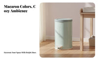 Odor Resistant Waste Bin Simple Design Foot Pedal Trash Can Lidded Step Bin Soft Close Lid Double Pail Trash Can for Homeowners