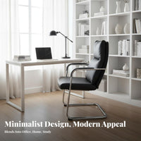 High spine support spine supportrest Cantilever Base Chair Ergonomic Design Office Furniture Modern and appearance Conference Seating Padded Armrests for managerials, video game enthusiasts, Study Room, Reception Area, Gaming Setup
