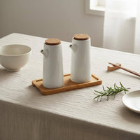 Japanese Design Seasoning Set Seasoning Containers Minimalist Design Ceramic Condiment Set for Dining Table