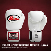 Boxing Gloves Professional Grade Muay Training Mitts PU Leather Fighting Equipment for Professionals, Training, Competition