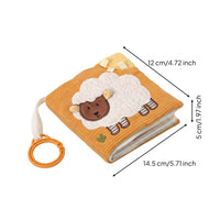 Cloth Book Crinkle Textile Book Sensory Toy Foldable Baby Books Lightweight for Babies, Stroller, Tummy Time