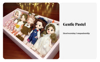 5 Pieces 17cm Princess Doll Set Changeable Outfits Dress-up Doll Set children's Toy Poseable Frame Jointed Figure for Collectors