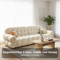 Straight-Line cushioned Sofa Small Space space-saving Couch Minimalist Aesthetic Household Furniture for Homeowners, partners, Living Room, Lounge Area, Office