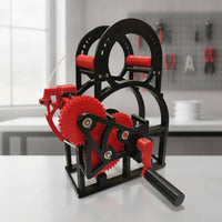 3D Printer Filament Rewinder Hand-Crank Filament Rewinder Spool Winder Manual Machine Gear-Driven for Makers, Workshop