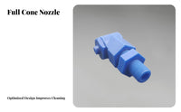 Right Angle Full Cone Nozzle Detachable Three-Piece Design 90 Degree Solid Cone Nozzle PP Construction Industrial Component for Gas Scrubbing