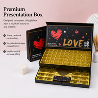 Red Double Layer Cardboard Gift Box with Lid 39x19x9cm for Presents