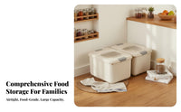 Moisture-Proof Rice Storage Container Multi-Use Sealed Rice Bin Clear View for Kitchen