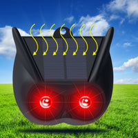 Waterproof Solar Creature Dusk to Dawn Sensor Solar Intruder Deterrent Light Night Guard Flashing LED Creature Deterrent Easy Installation for Farmers, Gardeners, Outdoor, Garden, Farm, Yard