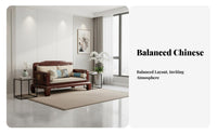 Chinese Design Sofa Set Classical Elegance Rosewood Furniture Set Odorless Paint for Collectors, Homeowners, Lounge Area, Villa, Study