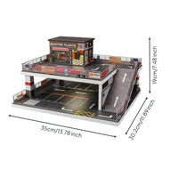 Double-Layer Parking Garage Built-in Lights Lighted Parking Garage Architectural Details Lighted Miniature Scene