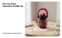 Leak-Proof Cartoon Belly Cup Safe Material Large Handle Plastic Jug Wide Mouth for Children, Students, School, Daily Use, Outdoor Activities