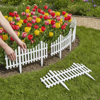 Decorative White Plastic Garden Fence Panels for Landscaping and Outdoor Enclosures