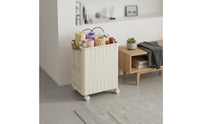 Foldable Laundry Basket with Wheels Rolling Laundry Hamper Breathable Foldable Rolling Hamper for Washroom, Bedroom