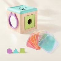 Child-Centered Shape Sorter Box Multifunctional Sorting Box with Blocks Interactive Toy with Sorting Shapes Safe for Toddlers, Daycare