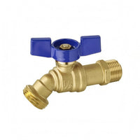Outdoor Faucet Angled Threaded Outdoor Brass Hose Bibb Compact Plumbing Hardware for Garden