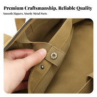 Strapping Handles Camping Stake Storage Bag Reinforced Handle Tent Stake Bag Long-Lasting Woven Material Camping Gear Carrier Zippered for Outdoor Trips