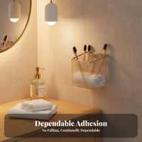 Adhesive Storage Cylinder Waterproof Shower Caddy Adhesive Mount Easy to Install