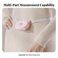 Retractable Physical Tape Measure Attractive Clasp Automatic Soft Measuring Tape Self-Locking Single-Hand Use for Home