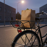 Easy to Install Cycle Rear Basket Stable Load Carrying Bike Back Basket Sturdy Frame for Students, Shopping, Commuting