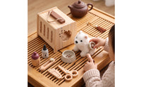 Wooden Veterinarian Toy Set Physician Kit with Soft Toy Pet Compact Veterinarian Playset with Soft Stuffed Dog for Playroom, Preschool