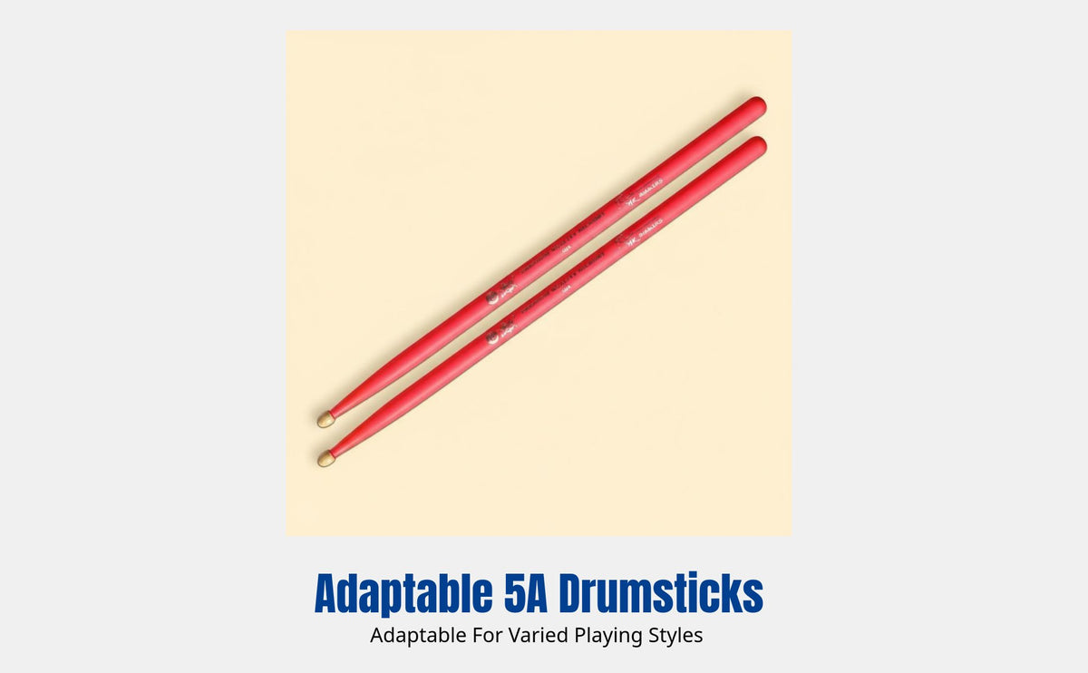 Spark Night Series Drumsticks, Professional Hickory, Kids, Electronic Drum, Walnut