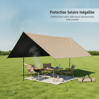 Outdoor Camping Tarp Tent Sunshade Canopy for BBQ Picnic