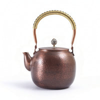 Hammered Copper Teapot Artisanal Copper Teapot Decorative for Collectors