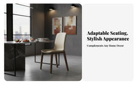 Nordic Aesthetic Upholstered rearrest Seat Modern Design Upholstered Side Chair Minimalist design Dining Seating Armless for Restaurant Owners, Apartment Dwellers, Interior Designers, Kitchen, Cafe, Home Office